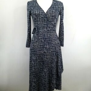 BCBGMAXAZRIA Wrap Dress with Assemetric Hemline